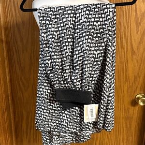 LuLaRoe Black & White Zigzag A-Line Skirt